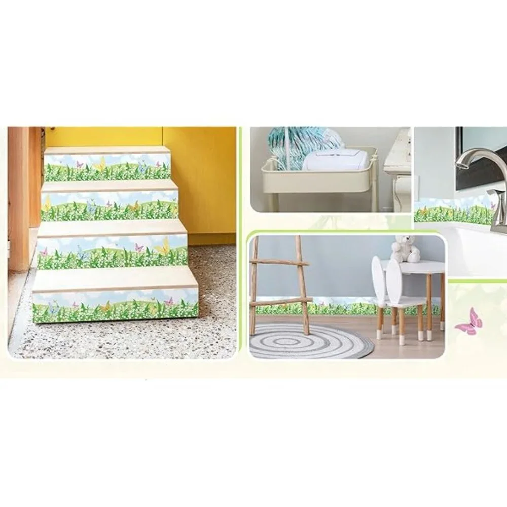 Wallpaper Borders Blue Sky White Clouds Butterflies Wallpaper Borders Removable